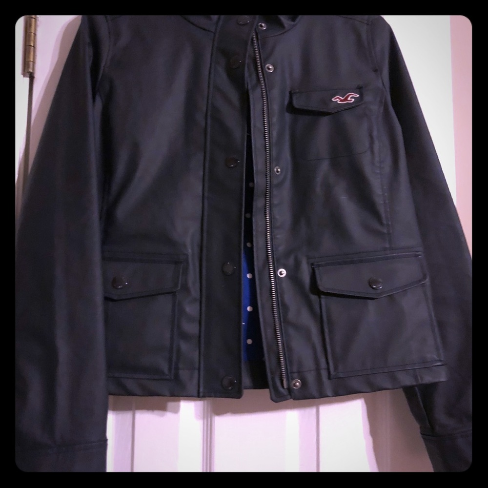 Dark Blue Hollister Rain Jacket